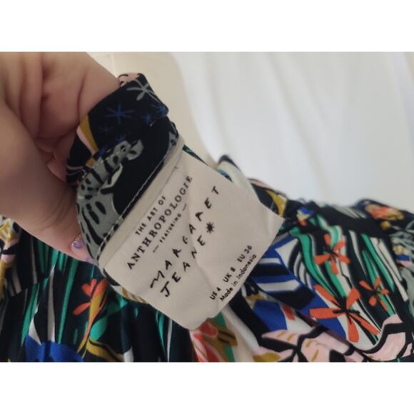 Anthropologie Maeve Masha Volnova Jungle Daydream Carmiel Button Down Shirt US 4 - Picture 13 of 14